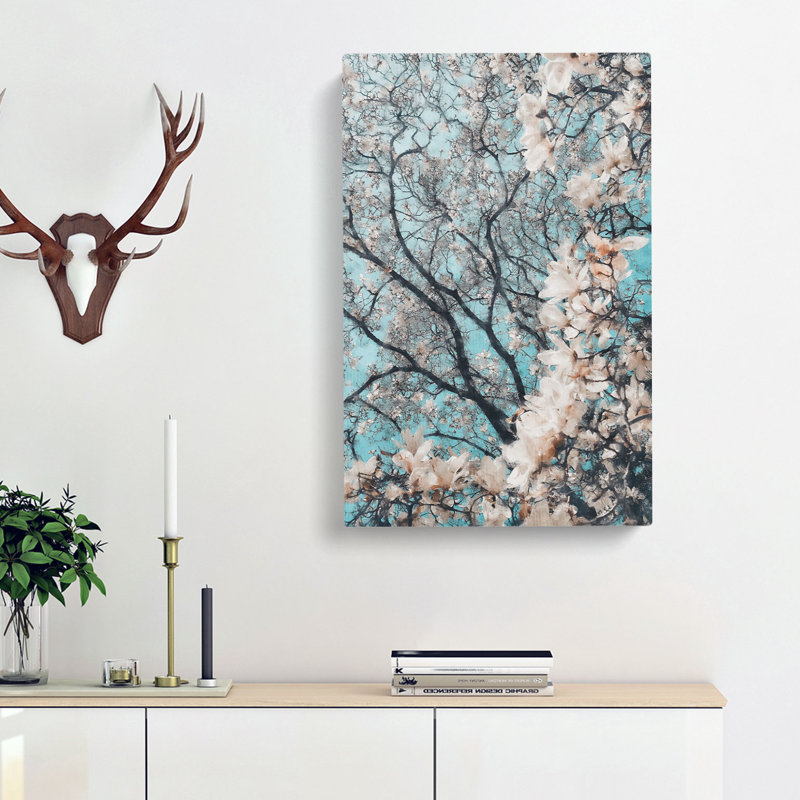 Pale Pink Magnolia Tree - Wrapped Canvas, 76cm H x 50cm W x 3cm D