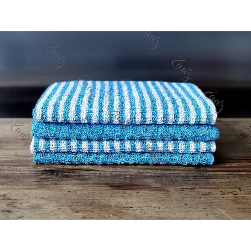 Cotton Jacquard Tea Towel Kitchen Towel, Blue