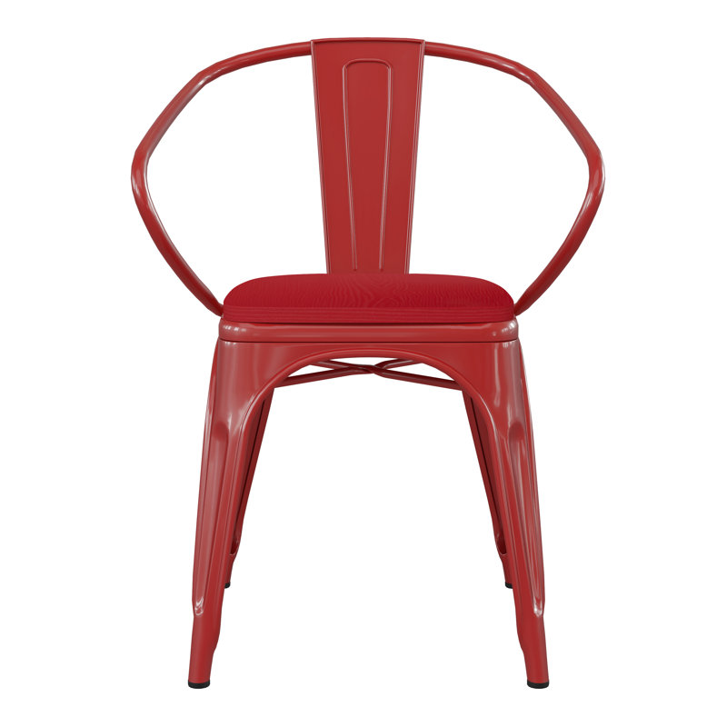 Chaise empilable Briceidy, Rouge, Rouge