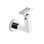 Surface Mount Handrail Bracket with Round Rose and Curved Plate