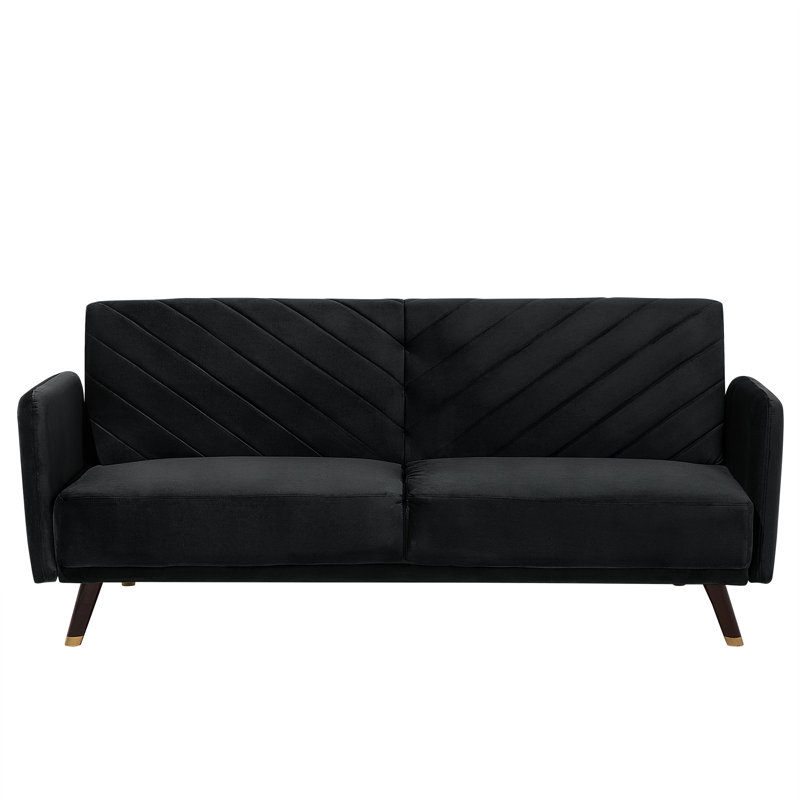 Sinead 3 Seater Velvet Sleeper, Black