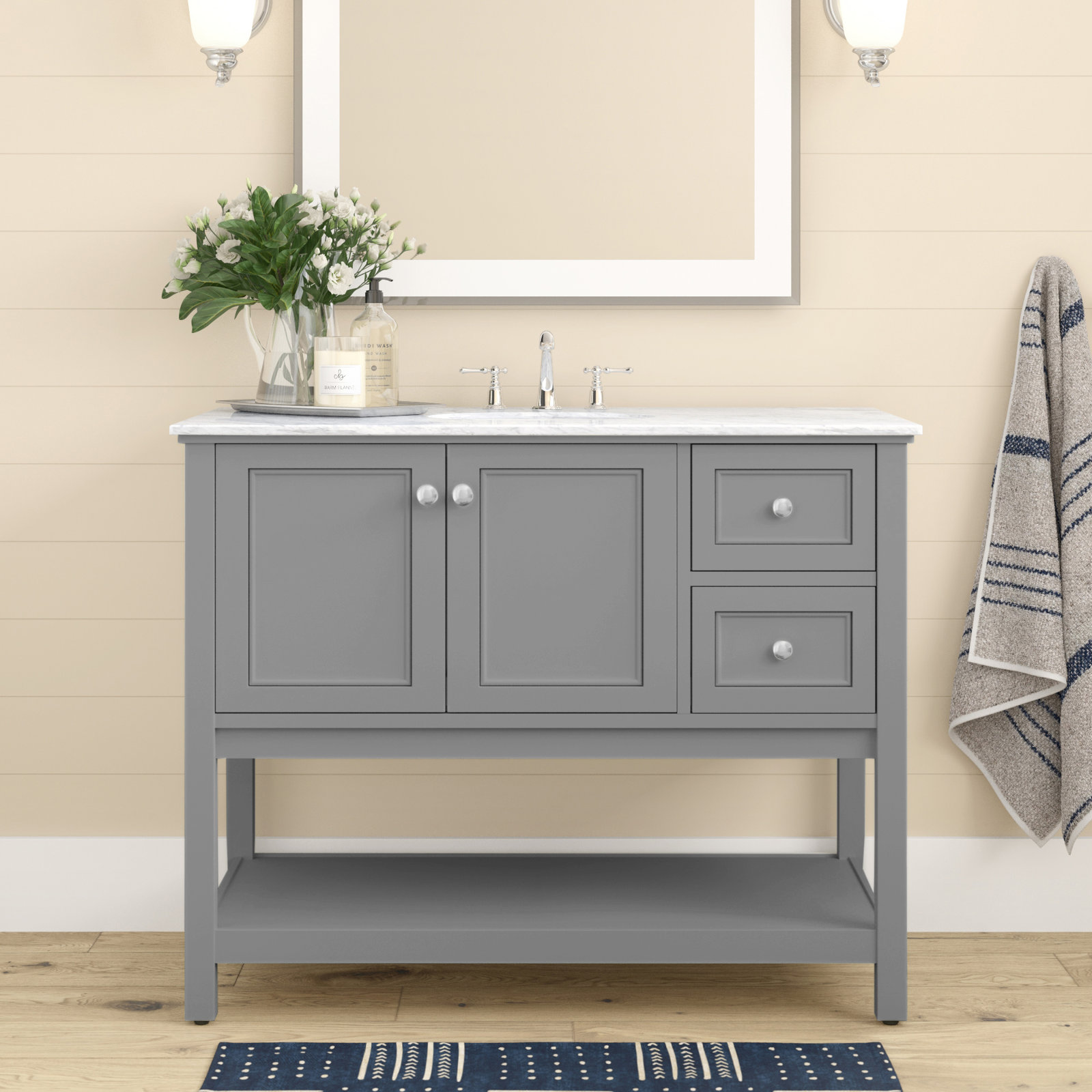 Bonsai 42'' Single Bathroom Vanity, Gray