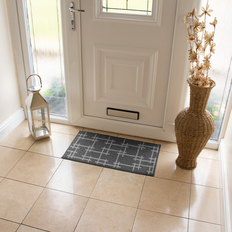 Non-Slip Indoor Doormat, Rectangle W40 x L70 cm, Grey