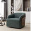 Fauteuil demi-tonneau rotatif en simili cuir Andretta-1428319687