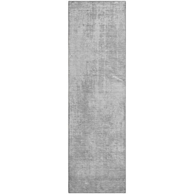 Premium Machine Washable Prisco Silver Rug
