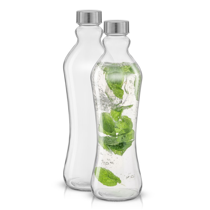 Ensemble de 2 bouteilles d'eau en verre Brightware Spring - 33 oz 