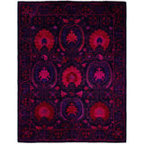 Tapis unique en laine 4 pi 3 po x 5 pi 6 po Huckstep