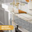 Ghita Casmey Mirrored Glass Electric Fireplace Crushed Diamond Home Decor
