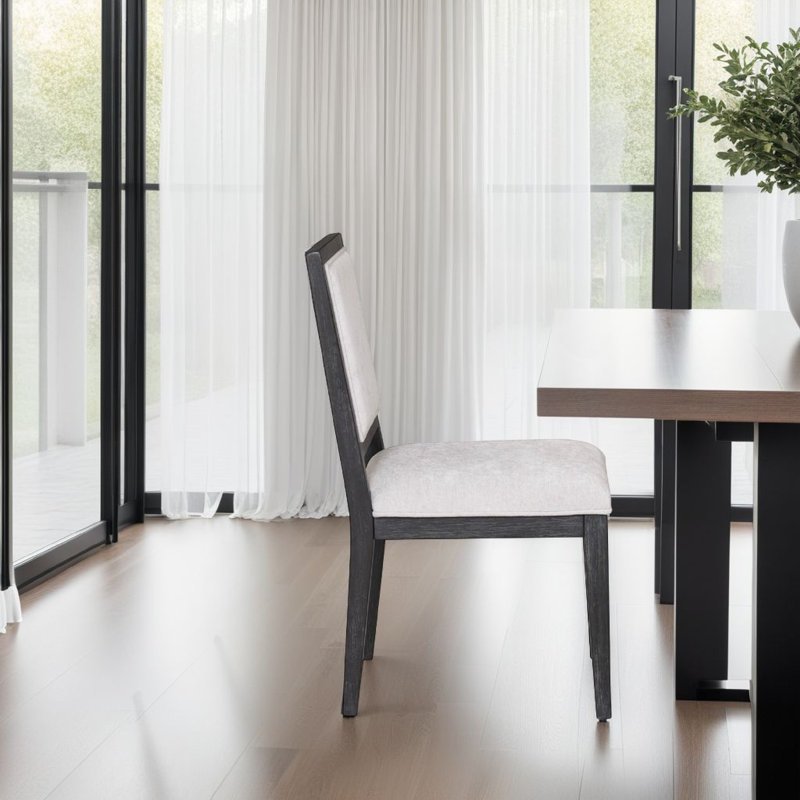 Ensemble de 2 chaises d'appoint Kizie, Beige, Noir, Noir