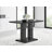 Eubanks High Gloss Double Pillar Dining Table Set with 4 Luxury Faux Leather Dining Chairs-421853331-529175065