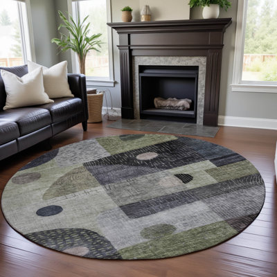 Premium Machine Washable Dilorenzo AMF1117 Geometric Rug