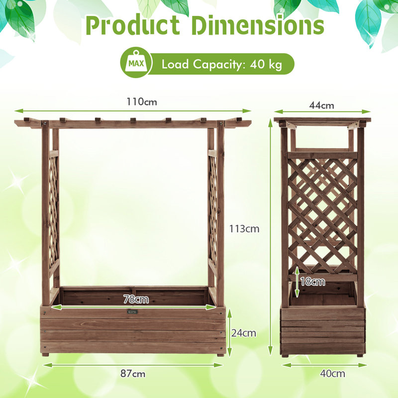 Wood Vertical Garden, Brown