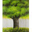 Big Green Tree - Brown, reproduction encadrée avec passe-partout contemporain-1257829344-1257829345