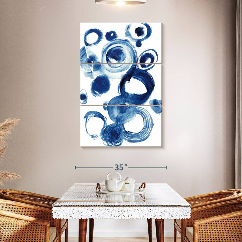 Blue Circle Study IV, H 50 po x l 32 po