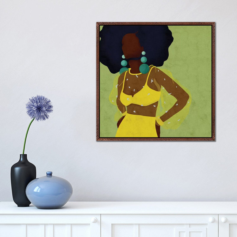 Sheeva by Reyna Noriega - Print on Canvas, Brown Framed, 66.04 cm H x 66.04 cm W