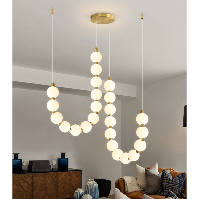 Luminaire 24 lumières à DEL 24 lumières, Doré