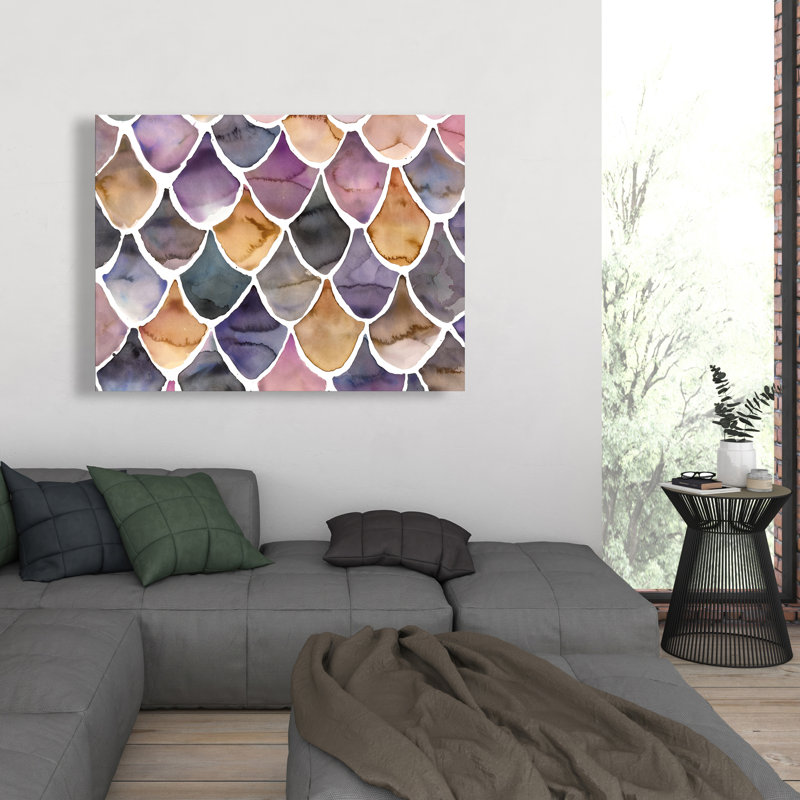 Mauve comme une sirène - Toile de formes de chambre à coucher pour la décoration intérieure
