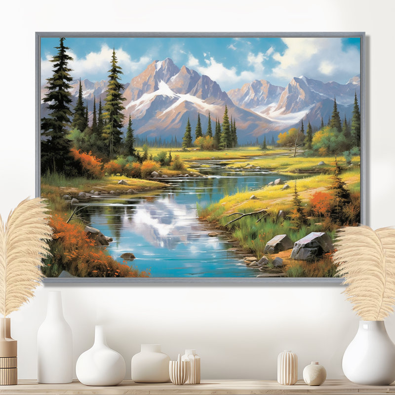Colorado Mountain Senerity I - Colorado, art encadré, H 34 po x l 44 po x P 1,5 po, Encadrement argenté