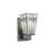 Blume Wall Sconce Shown In Graphite Finish With 5" Square New Deco Art Glass