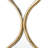 Patericia Metal Slim Stacked Chain 6 Layer Gold Wall Mirror with Tear Drop Pattern