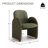 Modern Upholstered Dining Chair Full Back Armchair With Metal Detor Legs-1615441097