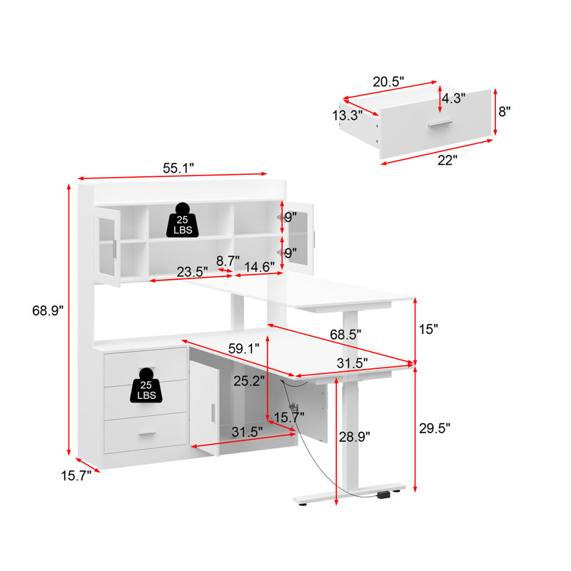 Liftable Dining Table Island With Pantry Cabinet