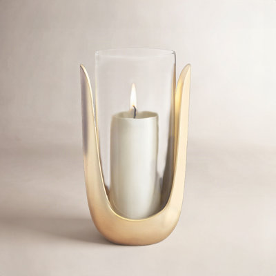 Glass Hurricane Candle Holder