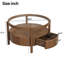 Tables de rangement avec tables basses et cocktail, panneau de fibres à densité moyenne de 29,5 po pour la maison