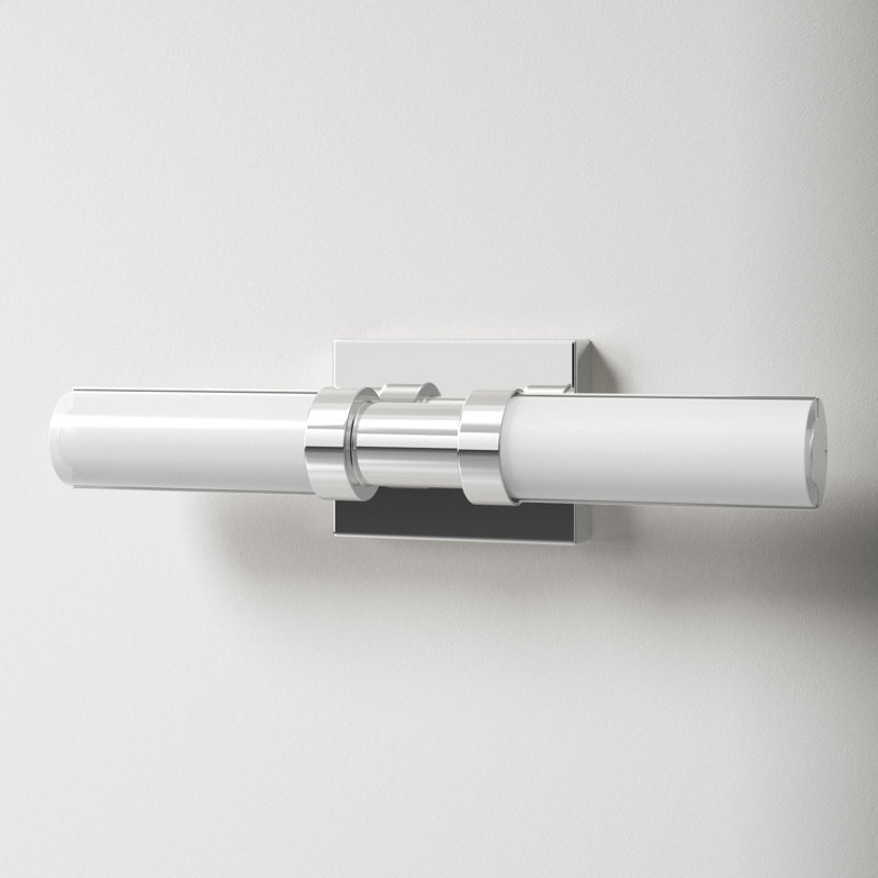 Hearne Single Frosted Dimmable LED Vanity Light, Chrome