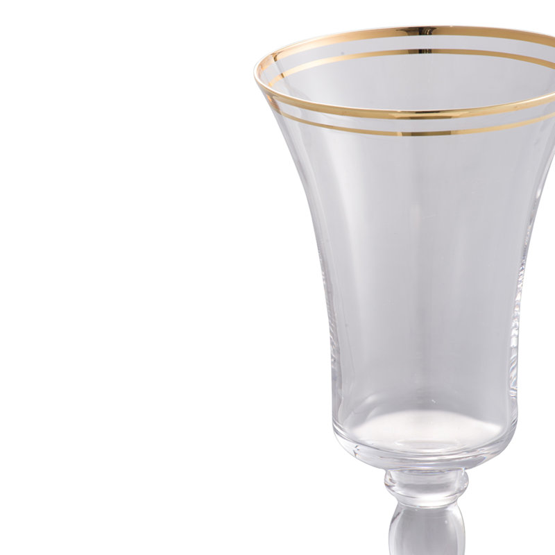 Verre à vin Zeigler avec bordure dorée - transparent