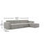 Canapé modulaire avec repose-pieds 5 pièces Bridgetown-627919183