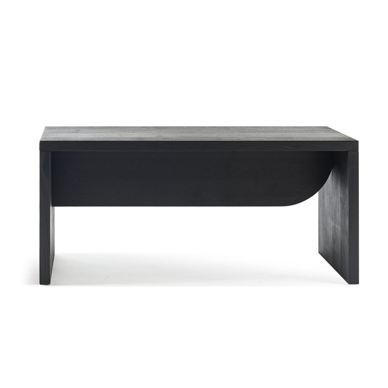 Solid Wood Bench, Black