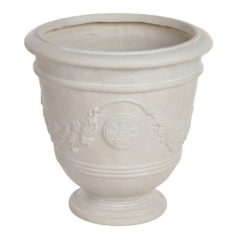 Crescen Handmade Pot Planter, 17.72" H x 17.99" W x 17.99" D, White