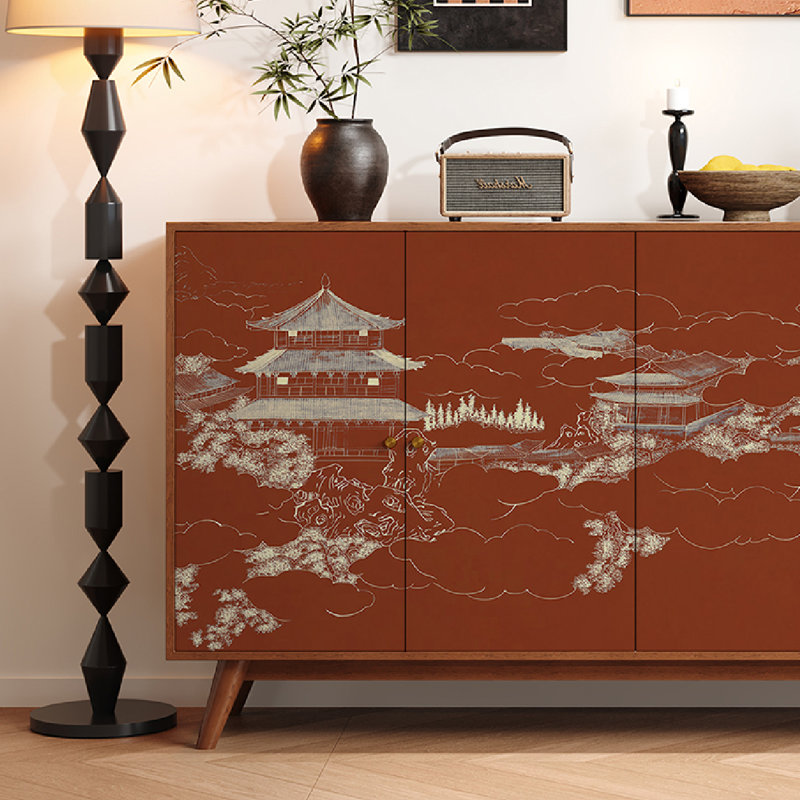 Buffet en bois massif de style chinois