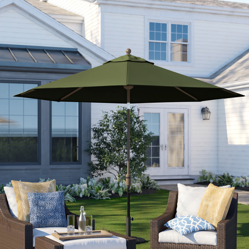 Hargus 108'' Market Sunbrella® Umbrella, Canvas Palm Sunbrella® Canvas