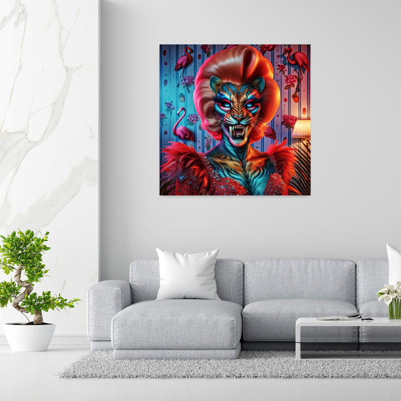 Art contemporain, art contemporain surréel, H 48 po x l 48 po