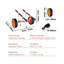 Chariot de kayak robuste avec pneus solides de 12 po - Remorque de canot en aluminium réglable et planche à pagaie (capacité de 450 lb)
