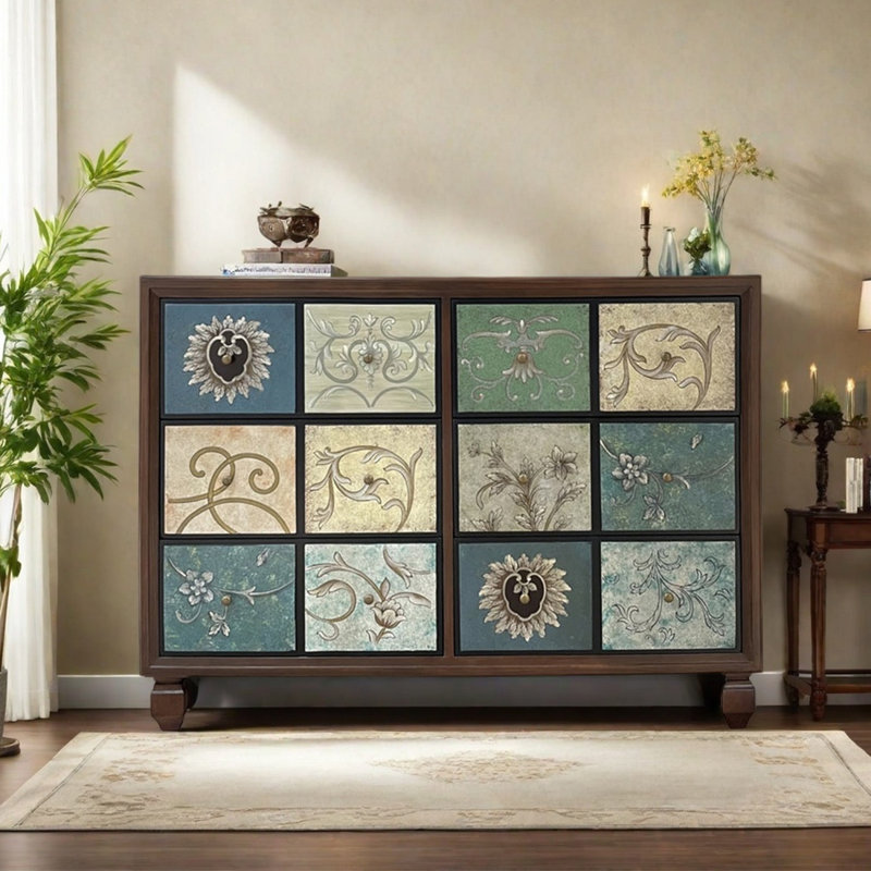 Commode décorative peinte de style américain