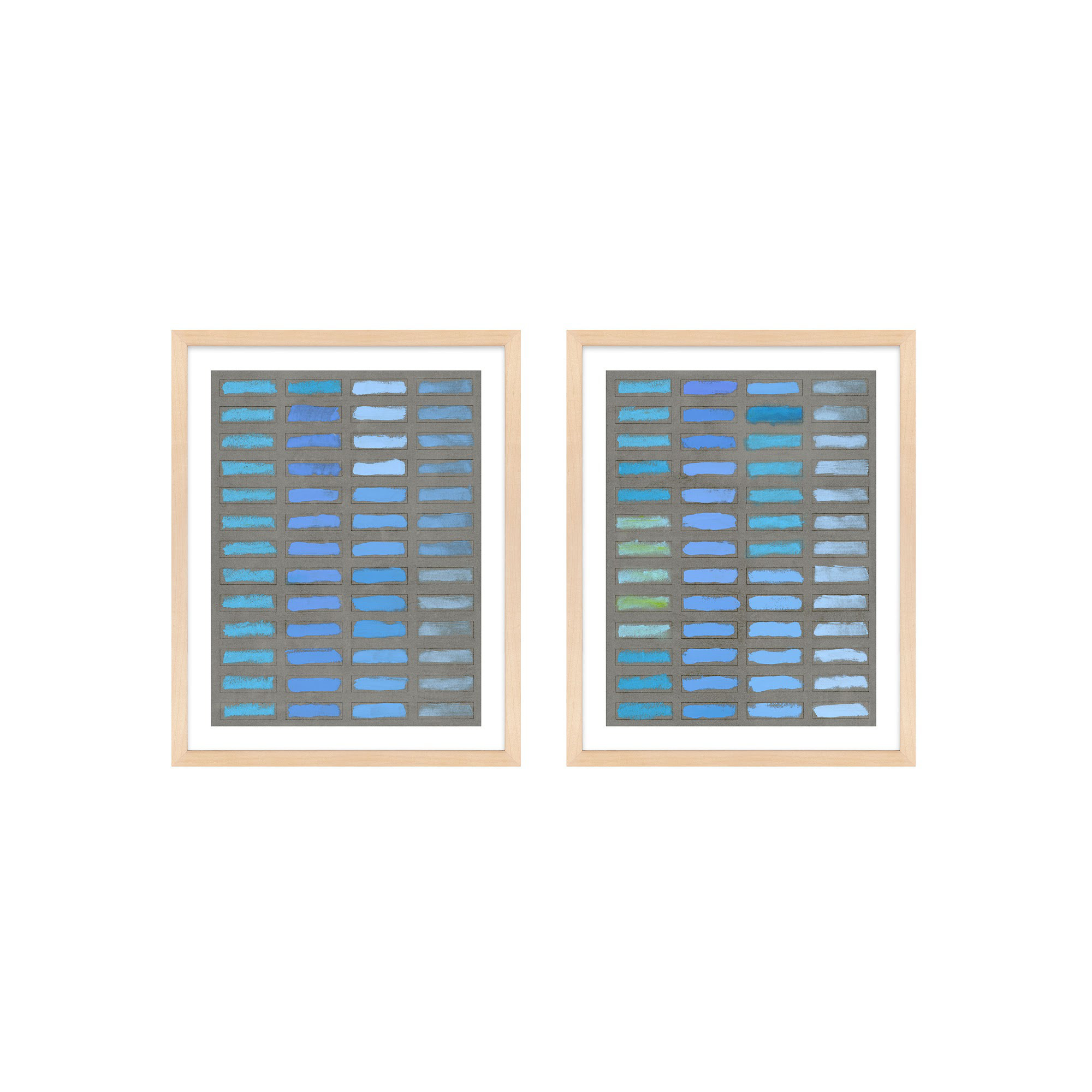 The Blues by Jacques Pilon, 30" H x 24" W x 1.25" D, Maple Framed