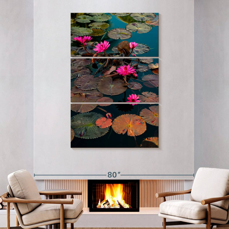 Harnek Lily Pond, 74" H x 48" W