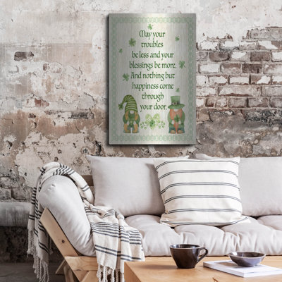 Luxe Metal Art 'An Irish Blessing B'  by Jean Plout Metal Wall Art, 24" x 36"