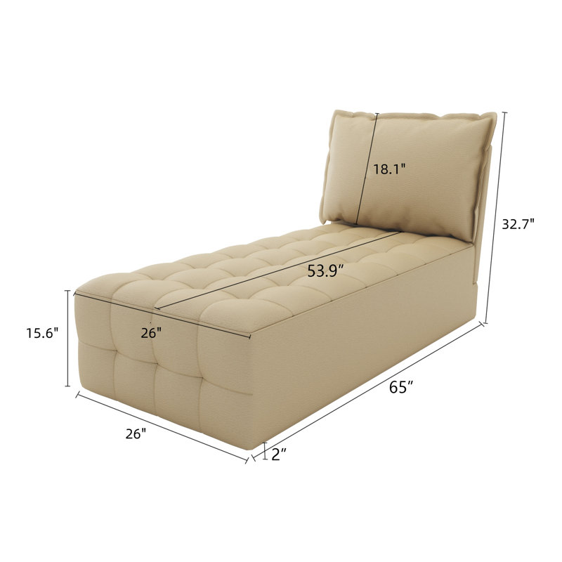 Chaise longue rembourrée Sumukh, Or moutarde