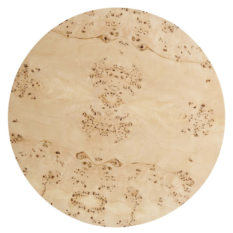 Cosmos 35" Round Natural Burl Wood Coffee Table