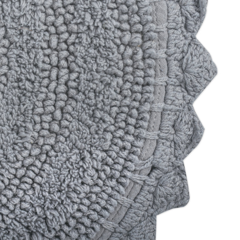 Lisk Bath Rug, 21" W x 34" L, Gray