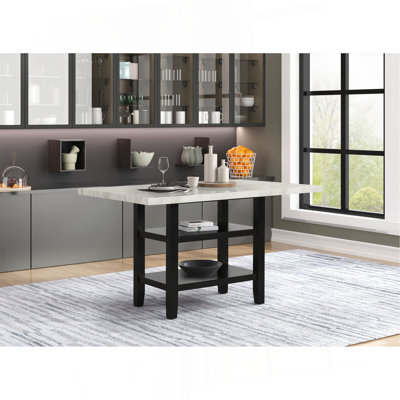 Meuble en bois 1 pièce moderne et élégant avec comptoir en faux marbre et plateau inférieur