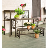 Nesting Metal Plant Stands with Scrollwork