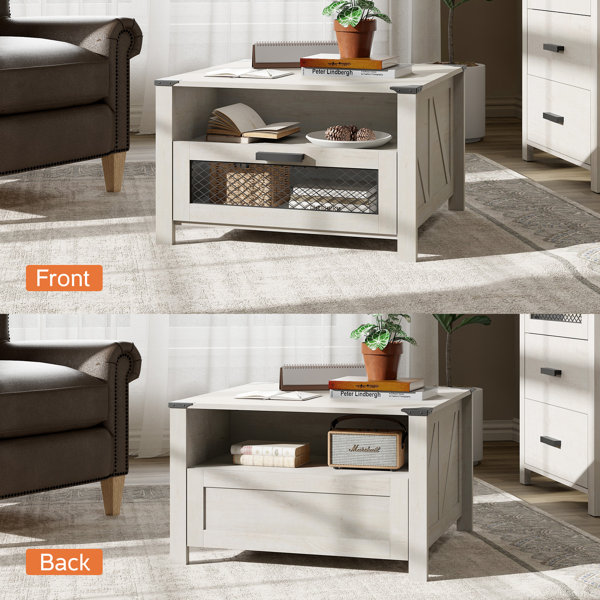 Gracie Oaks Living Room Tv Stand Set With End Table And Coffee Table ...