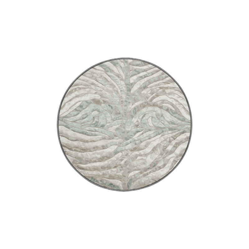 Machine Washable Gray Area Rug, Square 8'
