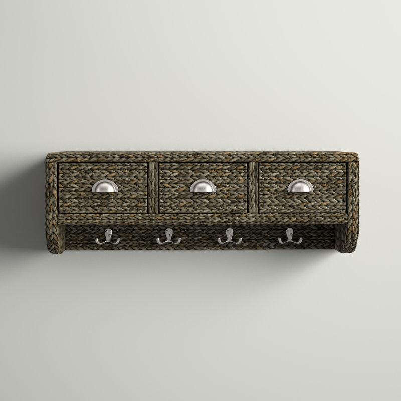 Northside 4 - Hook Wall Mounted Coat Rack, Silver Grey Patina