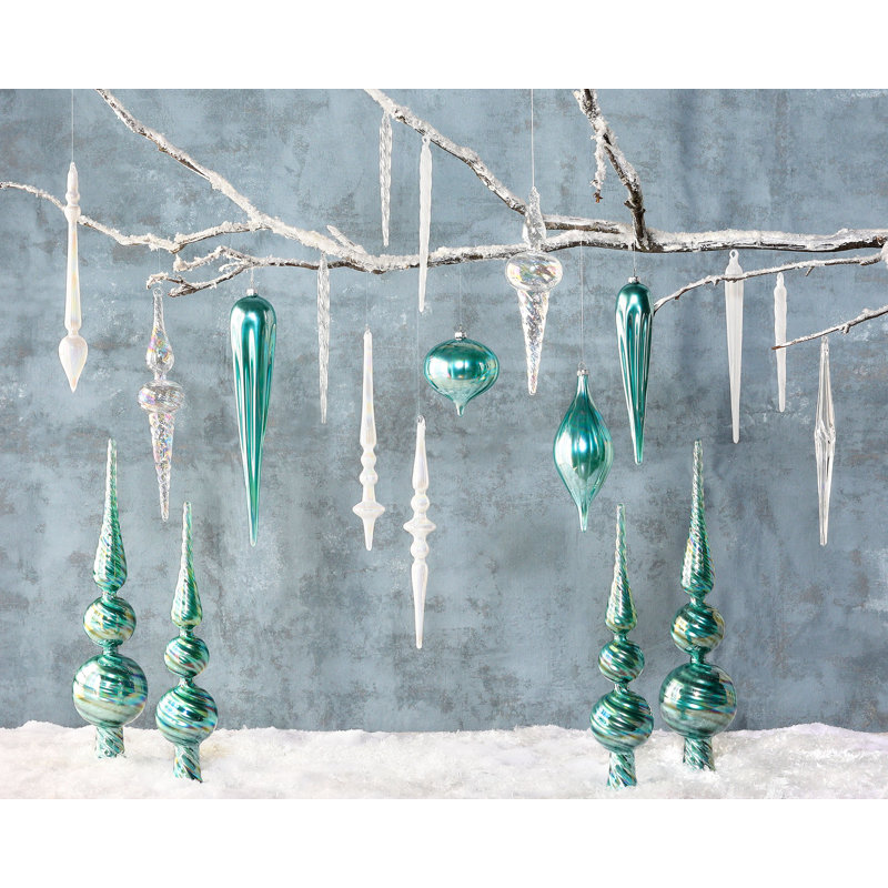 Alpine Sanctuary 8.5'' Handmade Glass Finial Ornament